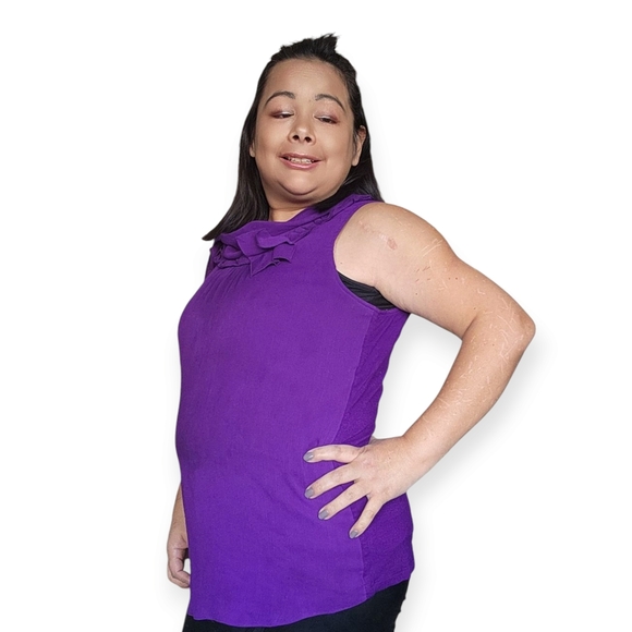 Tahari Vibrant Purple Women's Tank Top - Picture 2 of 8